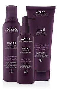 Aveda INVATI Advanced Shampoo 6.7 oz Conditioner 6.7 oz Scalp Revitalizer 5 oz