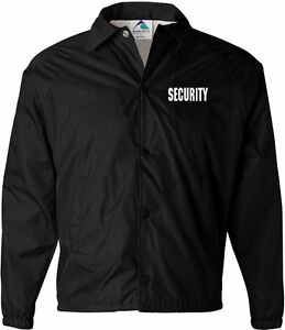 Security Windbreaker Jacket Silkscreen Left Chest & Back 13705