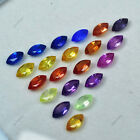 6 Pcs Natural CERTIFIED Loose Gemstone Mix Sapphire Marquise Cut Lot 8x4 mm