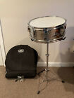 Remo Weatherking Ambassador snare drum 14X6 with stand, tools,TKL backpack case