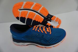 Asics men's gel kayano 24 running shoes directoire blue hot orange size 9 us