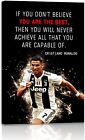 Football Sports Decor Superstar Quote Poster Inspirational Canvas Wall Art Print