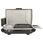 New Listing® Tabletop Propane Gas Camping 2-In-1 Grill/Stove 2-Burner, Gray, 2000038016