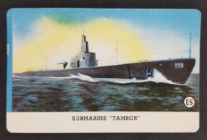 Submarine Tambor 1944 US Navy Military Leaf Card (NM)