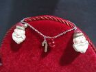 8 Inch Handmade Retro Santa Christmas Charm Bracelet Bell Costume Holiday