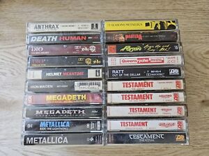 Metal Cassette Lot - Metallica Megadeth Testament Death Dio Pantera Iron Maiden