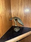VTG Solid Brass Crane Egret Heron Bird Figurine MCM Regency Sculpture