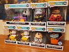 Funko Pop Nightmare Before Christmas Train Set COMPLETE set of 7 w/Clown in Cart
