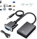VGA To HDMI Converter 1080P HD Adapter With Audio Cable For HDTV PC Laptop TV