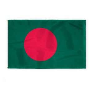 Large Bangladesh National Flag 5x8 Ft, 200D Grommets, Premium, Red Green