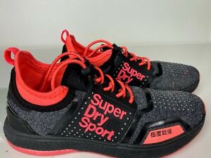 Superdry  Women Black & Pink Running Shoes Size 6