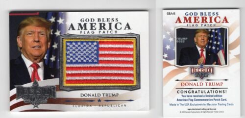 DONALD TRUMP DECISION 2022 UPDATE GOD BLESS AMERICA FLAG PATCH GBA45