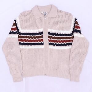 C5612 VTG 90s Kennington Full Zip Acrylic Knit Sweater Size L