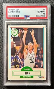 1990 Fleer Larry Bird #8 Celtics HoF Legend PSA 10 Gem!