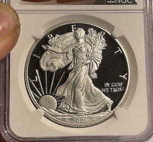 2021 W Silver Eagle S$1 NGC PF 70 Ultra Cameo First Releases Heraldic Eagle T-1