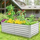 ✅Galvanized Metal Raised Garden Bed 8x4x2ft Outdoor Deep Root Raised Planter Box