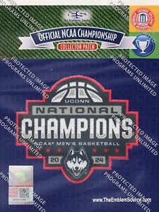 2024 MEN'S FINAL FOUR PATCH UCONN HUSKIES CHAMPIONS!! JERSEY STYLE LICENSED NCAA