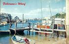 Vintage Postcard, Fisherman's Fishermen's Wharf Boats, New England Coast, unused