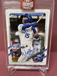 New Listing2023 Topps Archives Signature Sreies Whit Merrifield 2021 Opening Day Auto #/45
