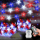 2Pack 4Th of July Decorations Red White and Blue Lights,100Led 4Th of July Light