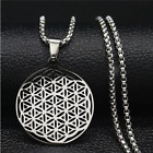 Flower of Life Silver Gold Necklace Pendant Charm Sacred Geometry Spiritual