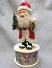Retired Bethany Lowe SANTA On Box Bruce ELSASS Candy Container