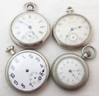 LOT OF 4 ANTIQUE NY STANDARD RELIANCE INGERSOLL POCKET WATCHES PARTS REPAIR