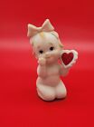Vintage Kewpie Baby Angel Pink Bow Red Heart Valentine Figurine Japan 2175