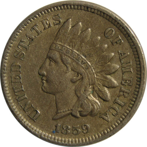 1859 Indian Head Cent XF EF Extremely Fine Copper-Nickel SKU:CPC7150