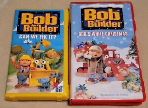 Bob the Builder VHS LOT: Can We Fix It & Bob's White Christmas, Nick Jr