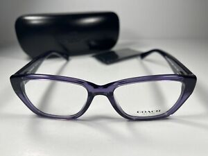 😎 New! Coach HC 6070 Eyeglasses 5347 Purple Whip Snake Eggplant Frames 51/17