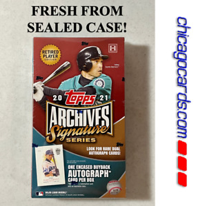 2021 Topps Archives Signature Retired Player HOBBY Box From Sealed Case 1 AUTO