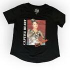 Selena Quintanilla Official T-Shirt Captive Heart Women’s Size L V Neck Black