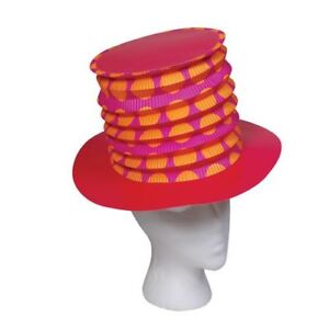 RED FOLDING LANTERN TOP HAT Collapsible Polka Dots Clown Pop Up Accordion Paper