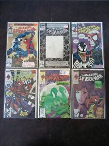 The Amazing Spiderman Lot of 6 Marvel Comics 1980s & 1990s GREAT LOT