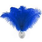 25 pcs Natural Blue Ostrich Feathers 12-14 inch(30-35 cm) Bulk for Wedding Pa...