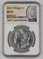 In Stock! Morgan 2021 D $1 Silver Dollar Denver Mint NGC MS69 Centennial Label