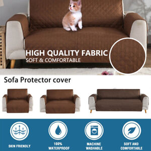 Quilted Sofa Cover Water Resistant Nonslip Slipcover Pet Mat Furniture Protector