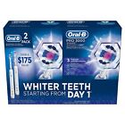 New ! 2PK  Oral-B PRO 3000 Rechargeable Toothbrush 3 Mode Toothbrush Handle