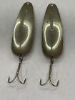 New ListingVintage Fishing Spoon Bass 3/4 oz Chrome Tackle/Lure Made In USA Lot Of 2