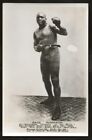 1910 Image JACK JOHNSON Heavyweight Champ Boxing Real Photo Card Postcard Size
