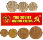7 USSR COINS. DIFFERENT SOVIET UNION COINS 1-20 KOPEKS SET. COMMUNIST COINS