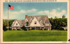 Vtg 1930s DuPont Country Club Rockford Water Tower Delaware DE Linen Postcard
