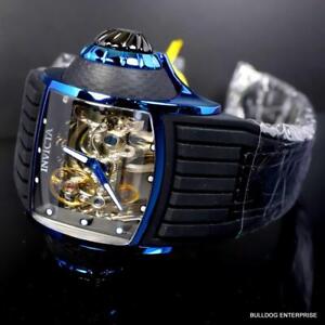 Invicta Vintage Ghost Bridge Automatic Skeletonized Blue Clear 68mm Watch New