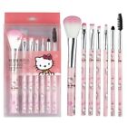 Hello Kitty 7 PC Makeup Brush Set Pink New Sanrio Cartoon Brushes Eyeshadow