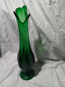 VIKING EPIC 6 PETAL EVERGREEN GLASS FOOTED 16