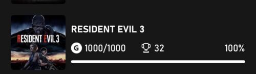 New ListingResident Evil 3 Remake 100% Achievement Completion (Xbox) READ DESC