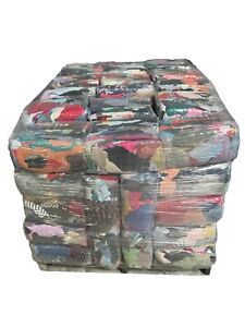 Pallet of 600 lbs Color Knit T-Shirt Wiping Rags - 60 x 10 lbs. Bags - Absorbent