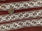 Antique Vtg Lace-NARROW SCALLOPED FRENCH VALENCIENNES INSERTION LACE TRIM 4 OF 5