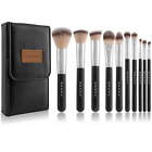 Makeup Brushes Black 10 Piece Essential Professional Makeup Brush Set